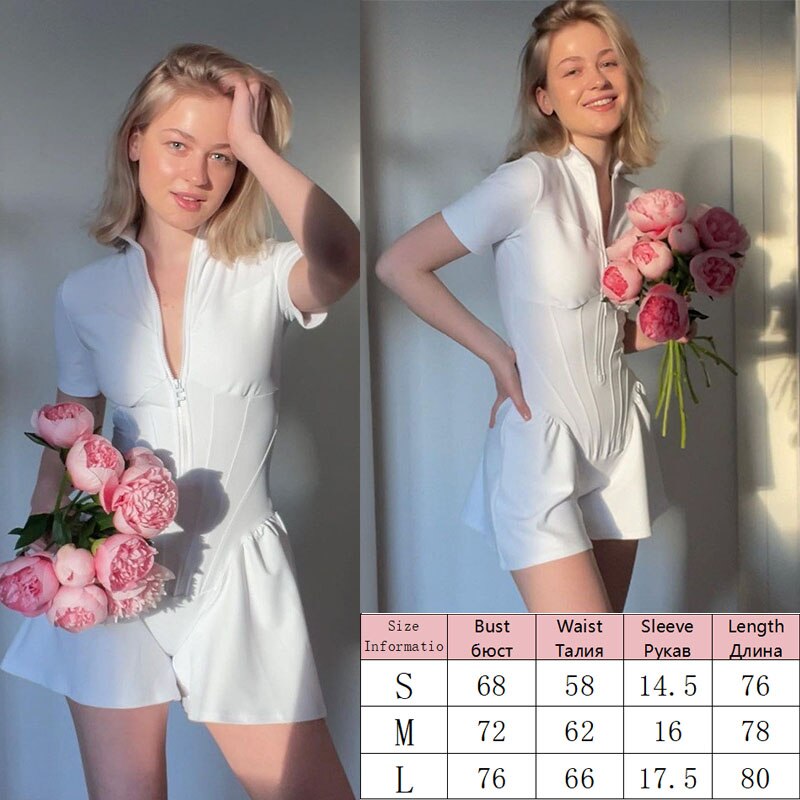 Knitted Zip Up Long Sleeve Women Jumpsuits Elegant Pure Color Bodycon Rompers Bright Line Patchwork Workout Loungewear Jumpsuit