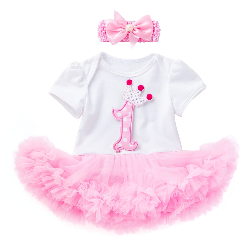 Baby Girl Clothes TUTU Short Sleeve Romper Dress Princess Girls Clothing Sets Cotton Multi-Color Summer Style