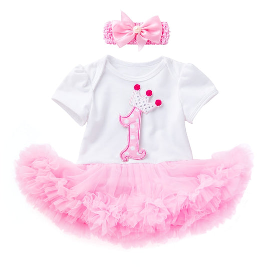 Baby Girl Clothes TUTU Short Sleeve Romper Dress Princess Girls Clothing Sets Cotton Multi-Color Summer Style