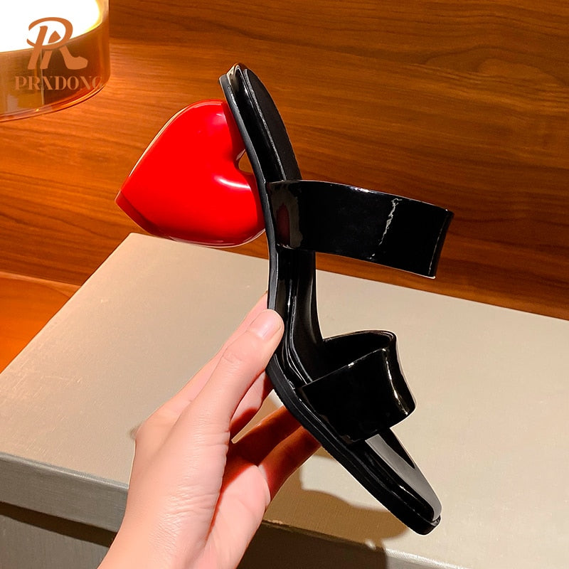 Sweet New Summer Micofiber Leather Sandals Fashion Black White Pink High Heels