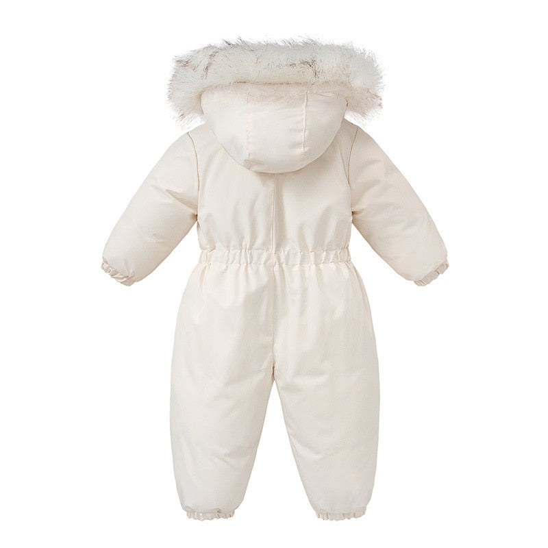 Newobrn Clothes Winter Infant Baby Rompers For Baby Girls Boys Warm Cotton Hooded Jumpsuit Children Overalls For Kids 2-5T TZ489