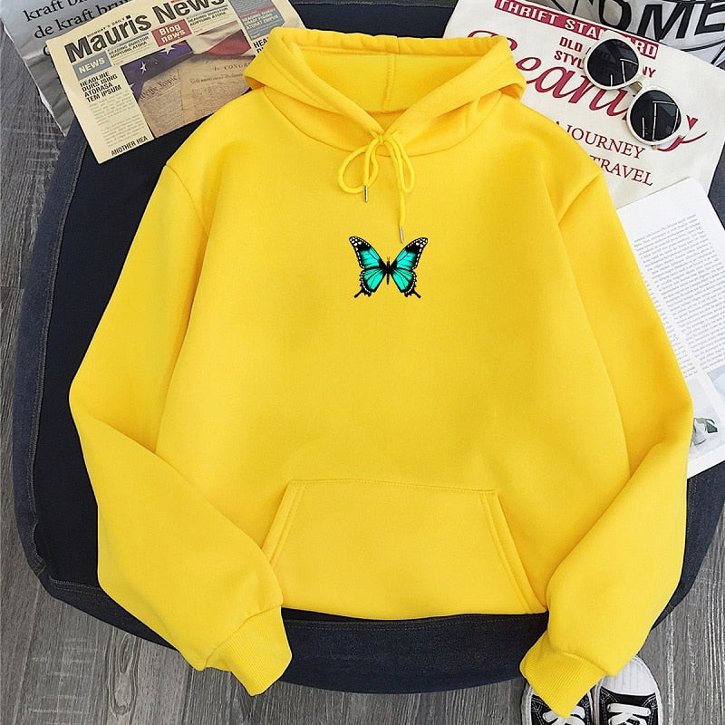 Butterfly Sweatshirt Women Aesthetic Hoodie