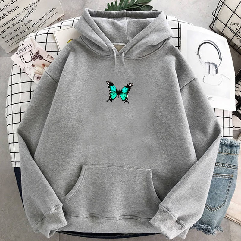 Butterfly Sweatshirt Women Aesthetic Hoodie