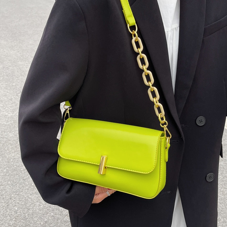 Luxury Brand Shoulder Bag for Women Trendy Small PU Leather Crossbody Bag Designer Lady Handbag Fashion Clutch Purse