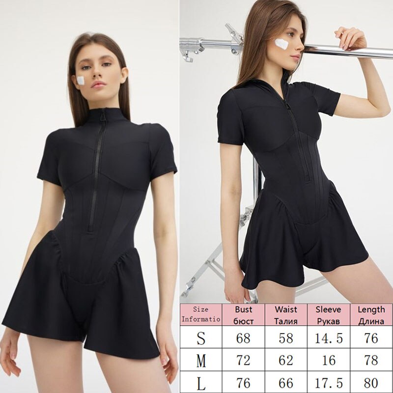 Knitted Zip Up Long Sleeve Women Jumpsuits Elegant Pure Color Bodycon Rompers Bright Line Patchwork Workout Loungewear Jumpsuit