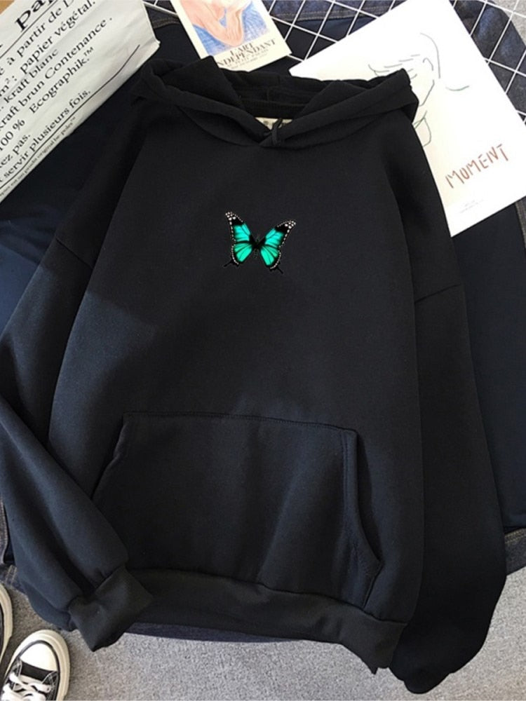 Butterfly Sweatshirt Women Aesthetic Hoodie