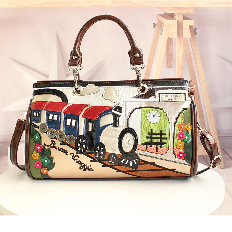 Women Shoulder Bag Fashion Purses and Handbags Pattern Designer Bag Casual Totes Messenger Bag Pu Leather