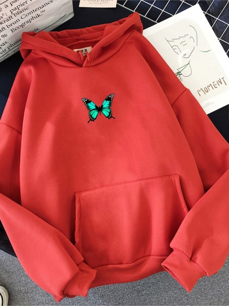 Butterfly Sweatshirt Women Aesthetic Hoodie