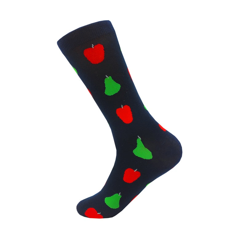 Colorful Cartoon Fashion Soft  Novelty Cotton Mens Socks  Fish Cookie Star Football Happy Kawaii Funny Women Socks Size38-46