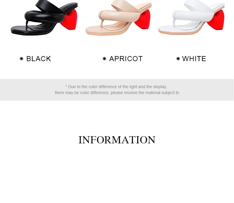 Genuine Leather Women & Shoes High Heel Open Toe Black Apricot White Flip Flops Dress Party Casual Female Sandals