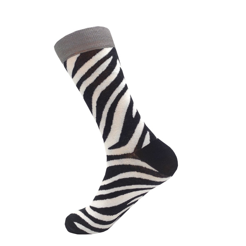 Colorful Cartoon Fashion Soft  Novelty Cotton Mens Socks  Fish Cookie Star Football Happy Kawaii Funny Women Socks Size38-46