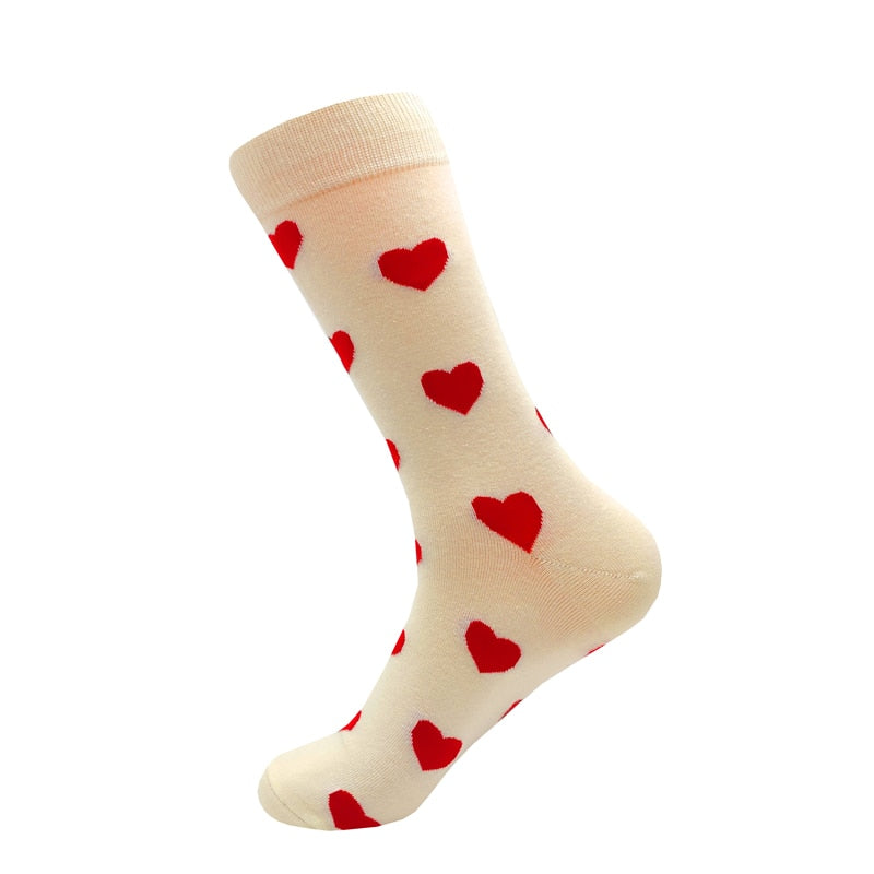 Colorful Cartoon Fashion Soft  Novelty Cotton Mens Socks  Fish Cookie Star Football Happy Kawaii Funny Women Socks Size38-46