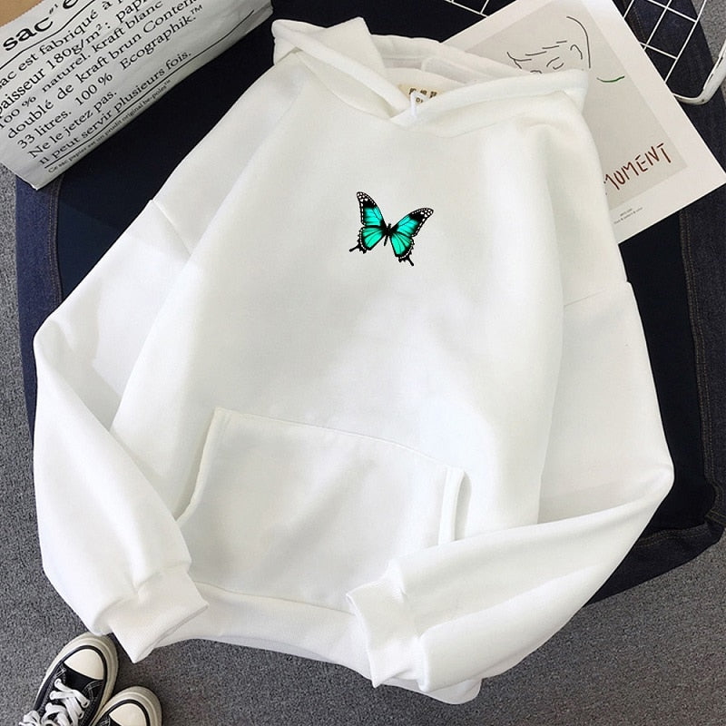 Butterfly Sweatshirt Women Aesthetic Hoodie