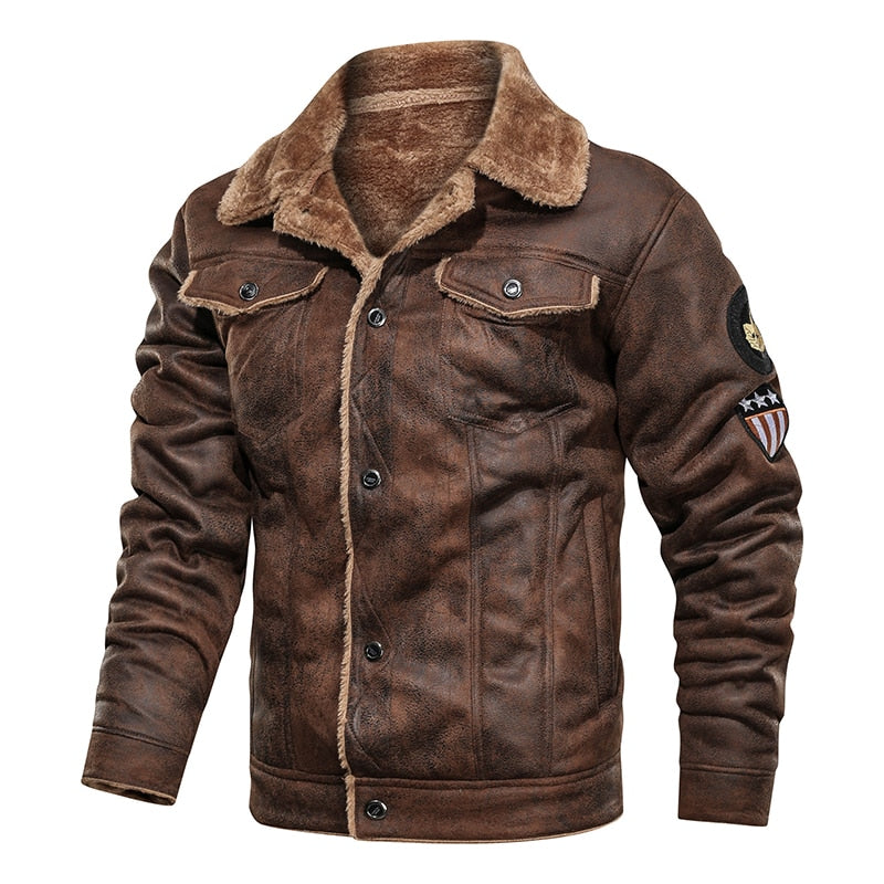 Brand Mens Retro PU Jackets 2020 Men Slim Fit Motorcycle Leather Jacket Fashion Outwear Male Warm Bomber Military Outdoor Coats