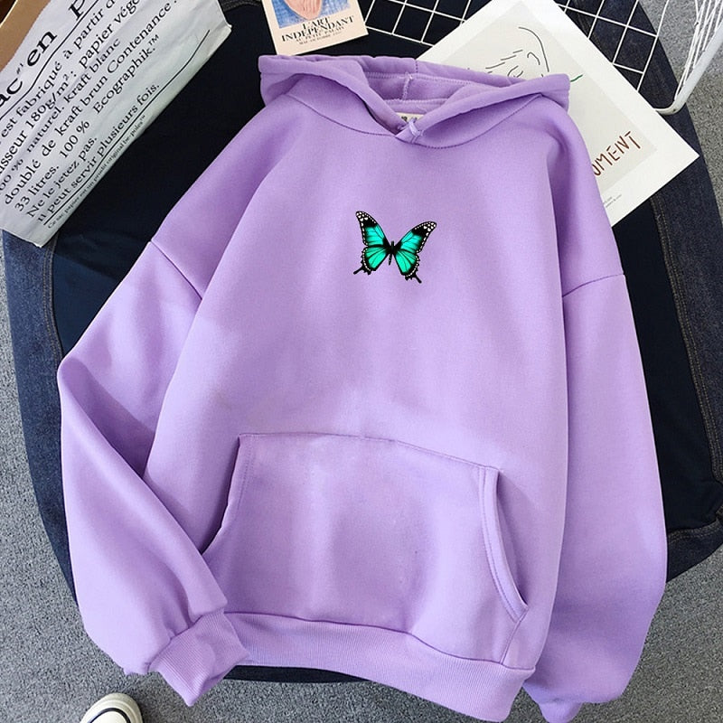 Butterfly Sweatshirt Women Aesthetic Hoodie