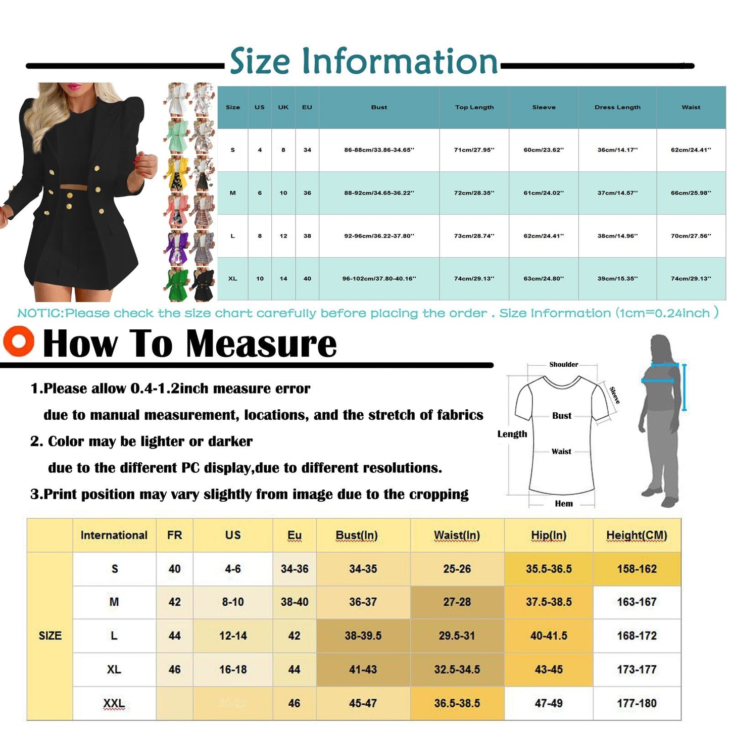 Elegant Knit Plaid Blazer Cardigan + Two Piece Set Vintage Metal Button Lady Suits