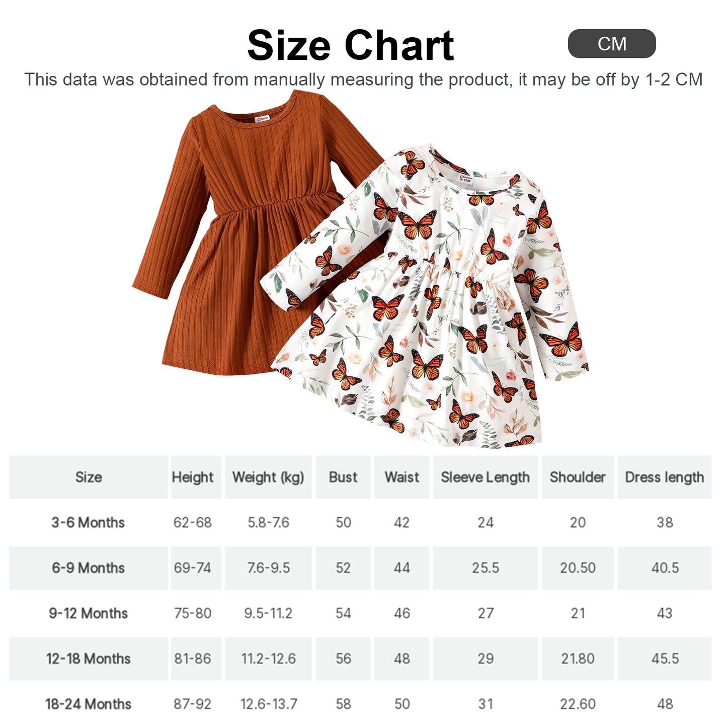 PatPat NewBorn Dresses Baby Girl Clothes New Born Babies Kids Birthday Party Dress Ribbed Striped Long-sleeve Overalls Children