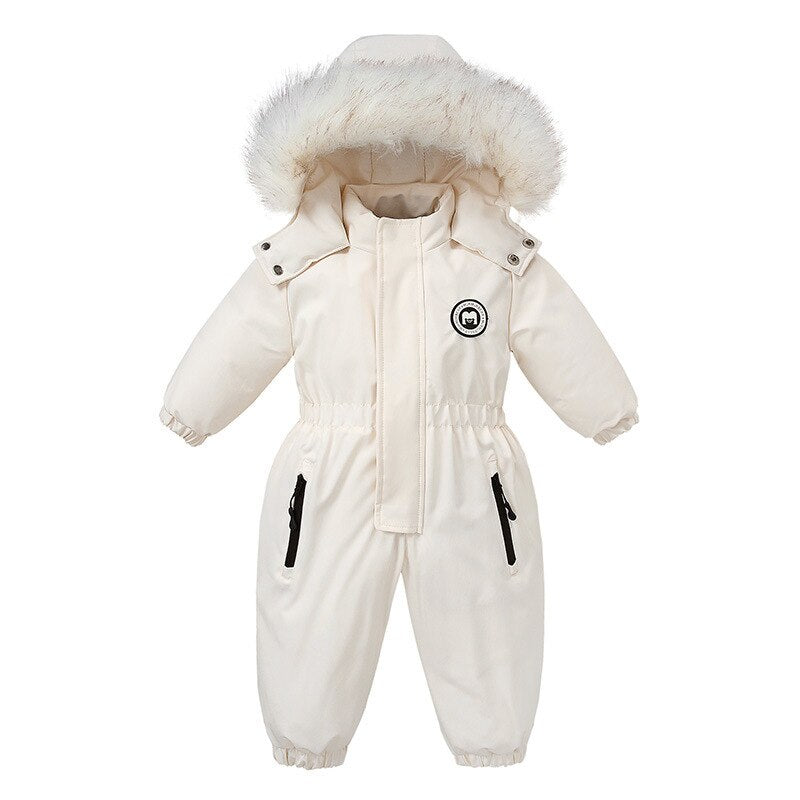 Newobrn Clothes Winter Infant Baby Rompers For Baby Girls Boys Warm Cotton Hooded Jumpsuit Children Overalls For Kids 2-5T TZ489