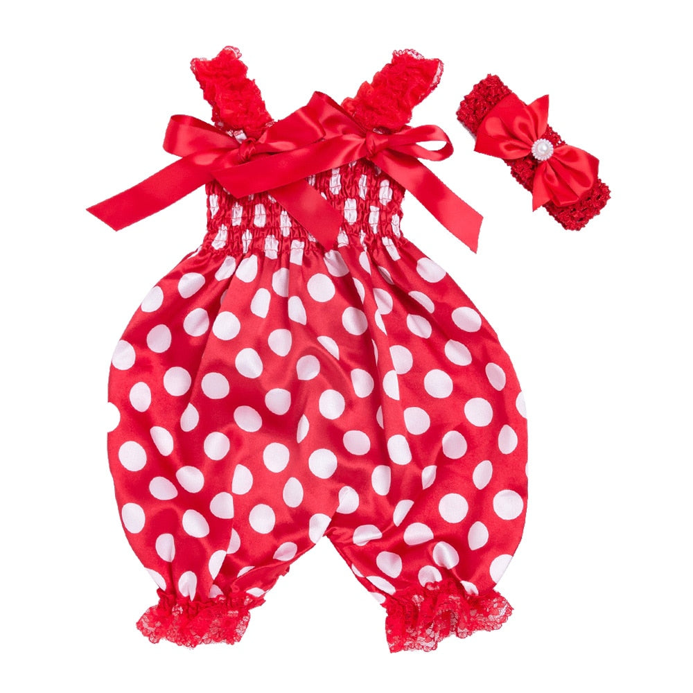 New Girls Summer Backless Romper Baby Lace-up Bloomer Jumpsuit Infant Easter Print Polyester Newborn Photography Costumes Props