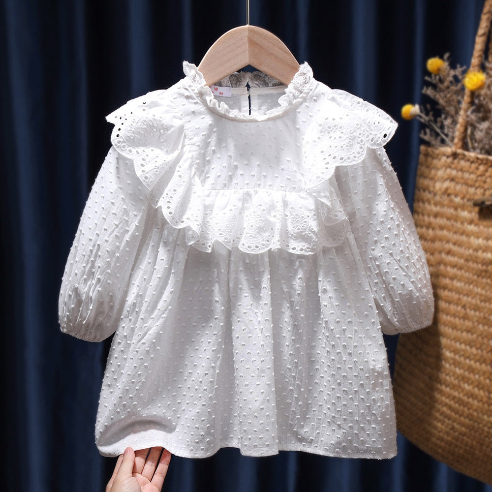 Baby Girls Dress Casual Plaid Clothes Summer  New Korean Cotton Linen Girls Princess Dress Big Turn Down Collar Dress