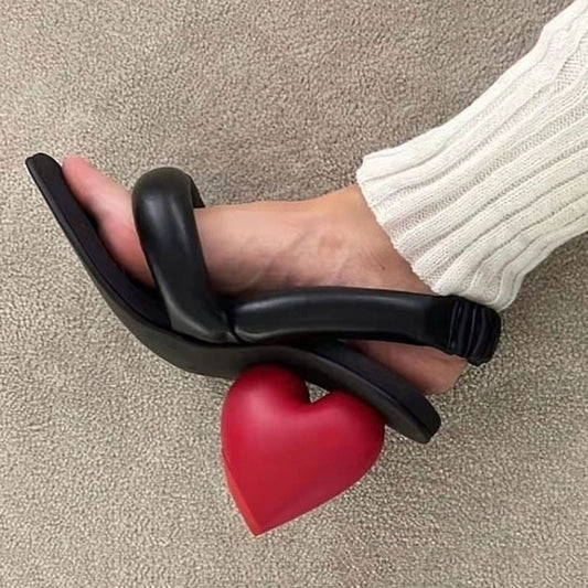 Sweet New Summer Micofiber Leather Sandals Fashion Black White Pink High Heels