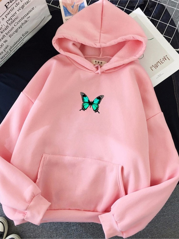 Butterfly Sweatshirt Women Aesthetic Hoodie