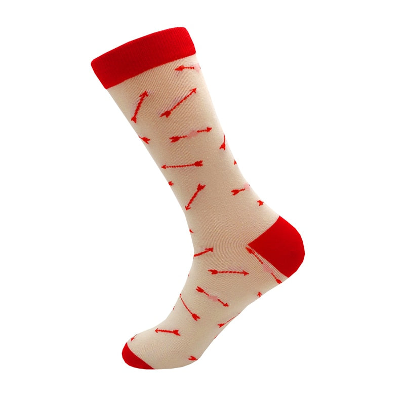 Colorful Cartoon Fashion Soft  Novelty Cotton Mens Socks  Fish Cookie Star Football Happy Kawaii Funny Women Socks Size38-46