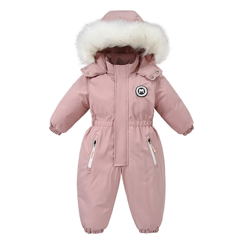 Newobrn Clothes Winter Infant Baby Rompers For Baby Girls Boys Warm Cotton Hooded Jumpsuit Children Overalls For Kids 2-5T TZ489